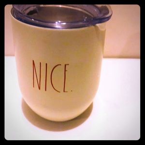 Rae Dunn Nice stainless wine tumbler stemless